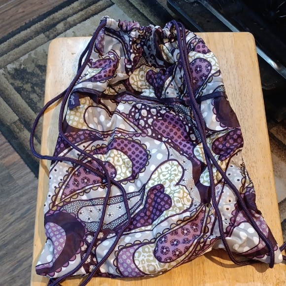 thirty-one Handbags - Thirty-One Purple Patterned Drawstring Bag